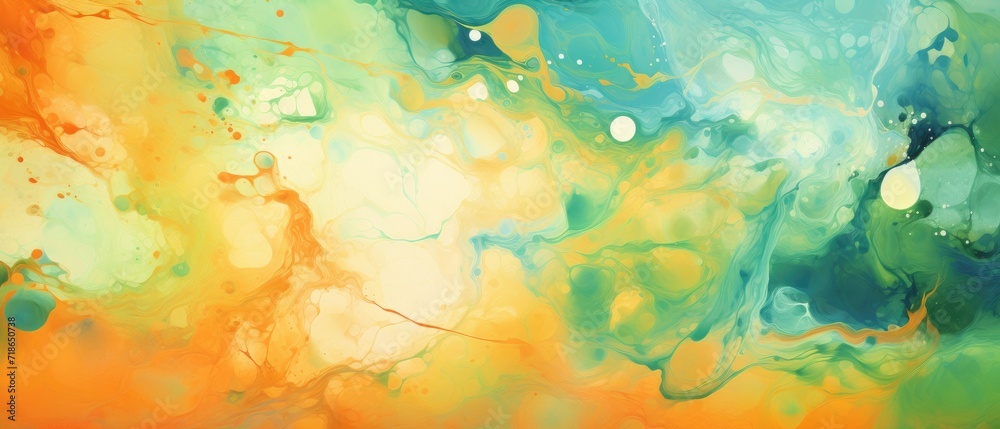 An abstract background resembling the brewing and bubbling of colorful paint, Ai Generated.