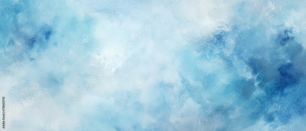 Abstract panorama banner with a blue and white spotted sponge technique painted paper texture background, Ai Generated. Abstract panorama banner with a blue and white spotted sponge technique painted paper texture background, Ai Generated.