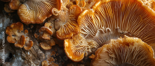 Close up of Mushrooms on a Tree
