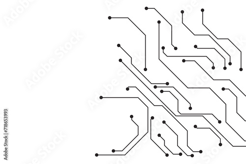 Abstract futuristic circuit board Illustration, Circuit board with various technology elements. Circuit board pattern for technology background. Vector illustration