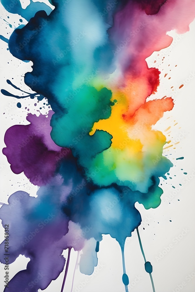 Obraz premium Abstract Captivating Watercolor Stains background