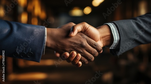 Business shaking hands