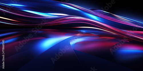 Dynamic Neon Lines background with shining effect