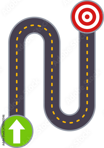 Road map to success graphic