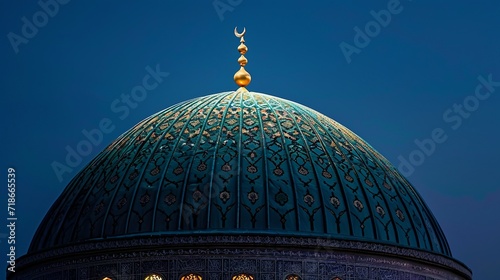 Mosque Dome Illumination Ramadan Kareem, Ramadan Mubarak