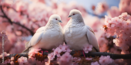 Love Birds Beautiful Image . photo