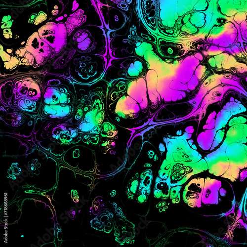 Abstract colorful wavy groovy psychedelic background. Abstract marbleized effect background.