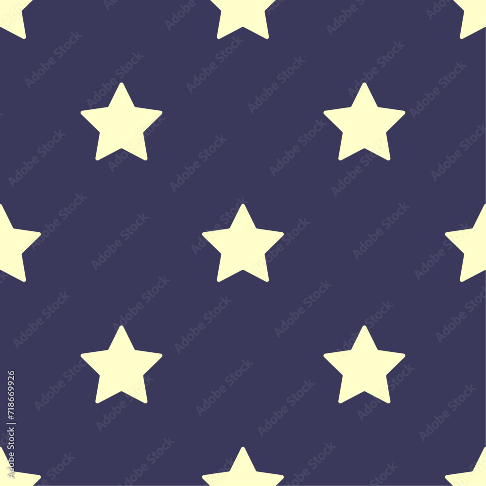 Ivory stars on night blue background. Vector seamless pattern in soft colors. Best for textile, print, wrapping paper, package and festive decoration. Ivory stars on night blue background. Vector seamless pattern in soft colors. Best for textile, print, wrapping paper, package and festive decoration.