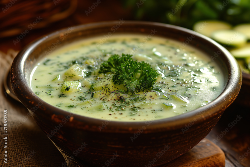Creamy potato soup with herbs Creamy potato soup with herbs