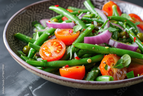 Fresh green beans salad