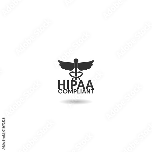 HIPAA Compliance Icon with shadow