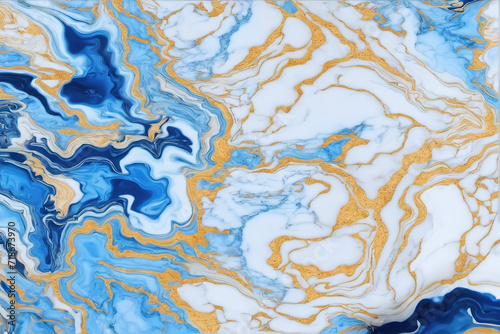 Blue gold marble texture background