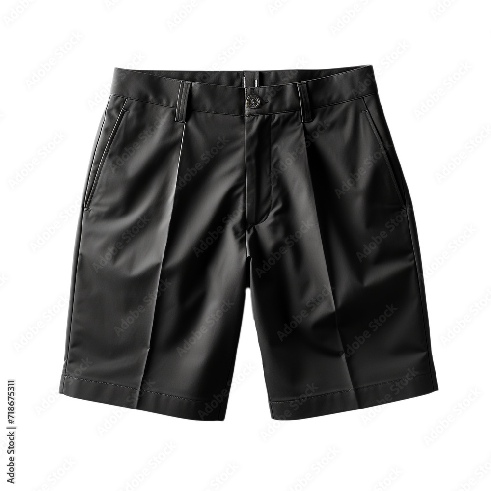 Black shorts on transparent background isolated png. Black shorts on transparent background isolated png.