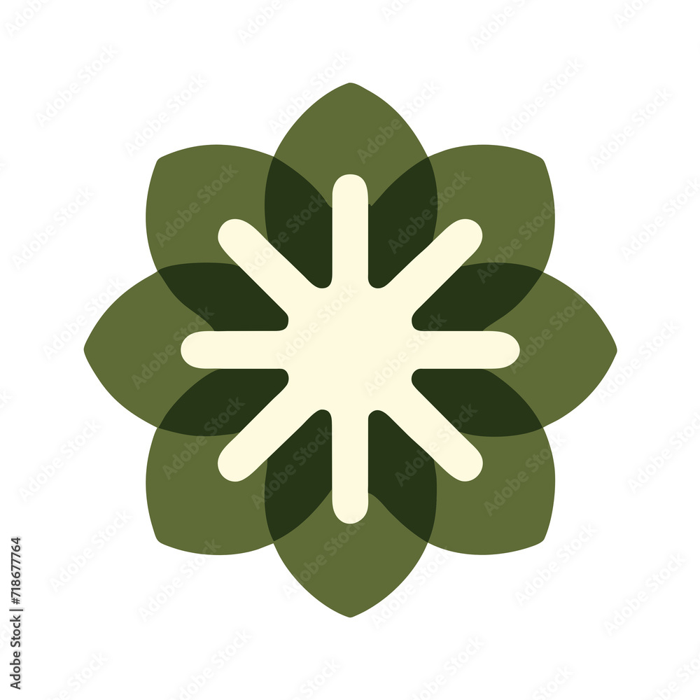 Fototapeta premium Beautiful flower shape design for various decorations.