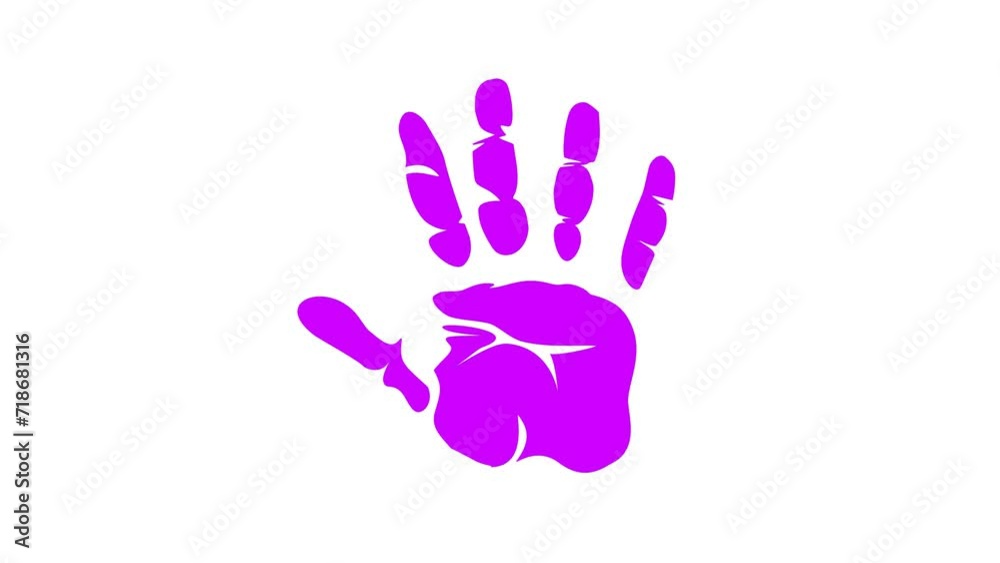 Colorful Diverse Hands Putting Together, Isolated on White Background. 4K video illustration.