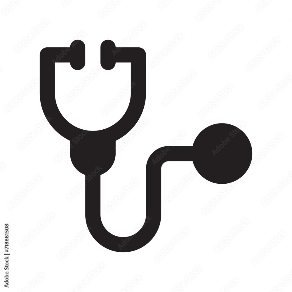 stethoscope glyph icon stethoscope glyph icon