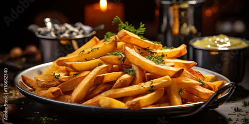 Luxury plate of french fries