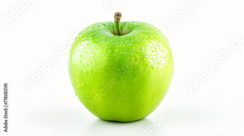 Green apple isolated on alpha layer isolated white background