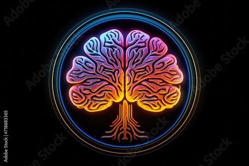 Meninges envelop brain, protected by skull. Cerebrospinal fluid (CSF) cushions and nourishes brain, blood-brain barrier. Cranial nerves, complex human mind central nervous system photo