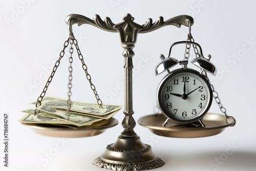 watches and money on the scales