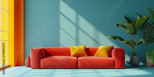 Sofa. Interior of modern sofa minimal design