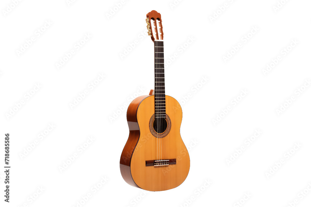 Melodies of the Classical Guitar Isolated On Transparent Background