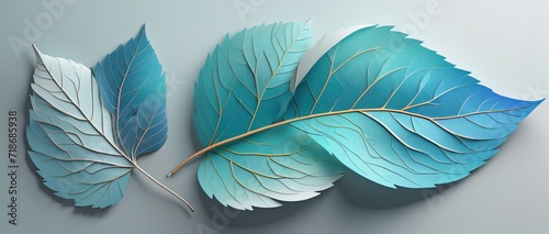 digital art representation of winter leaf patterns on a minimal background