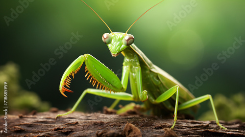 Green praying mantis kind of hierodule Vietnam photo