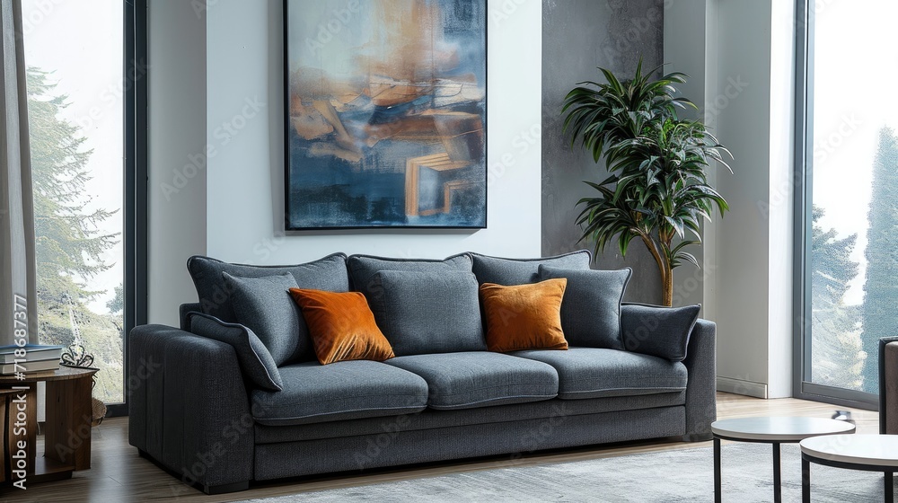 Fototapeta premium Sofa. Interior of modern sofa minimal design