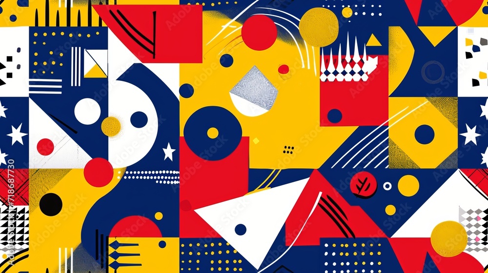 Obraz premium seamless pattern with shapes