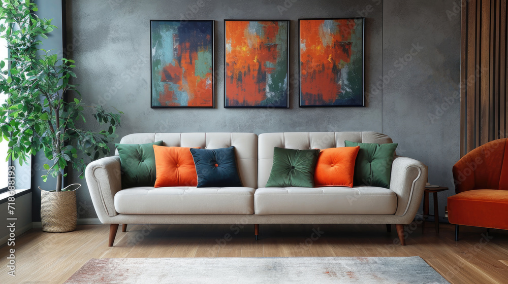 Sofa. Interior of modern sofa minimal design Sofa. Interior of modern sofa minimal design