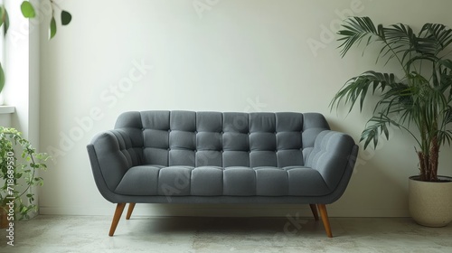 Sofa. Interior of modern sofa minimal design © megavectors