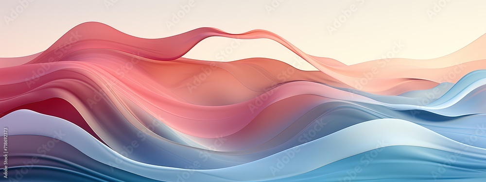 Colorful abstract background with waves. Created with Ai