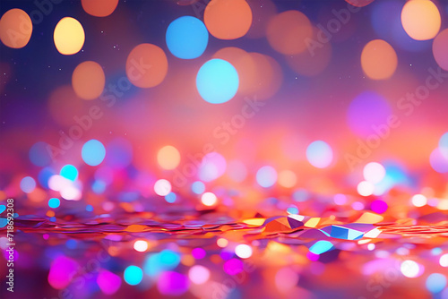 abstract bokeh background with diamonds -  de focused background - Pink glitter lights