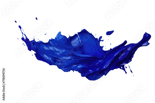 Blue Brushwork Isolated On Transparent Background