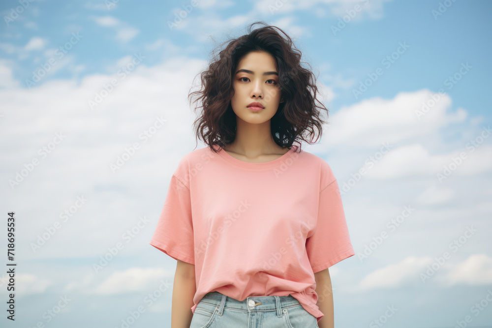 Stylish, Confident Women with Pretty Hair Posing Outdoors in Red Dress - Fashionable Summer Portrait Stylish, Confident Women with Pretty Hair Posing Outdoors in Red Dress - Fashionable Summer Portrait