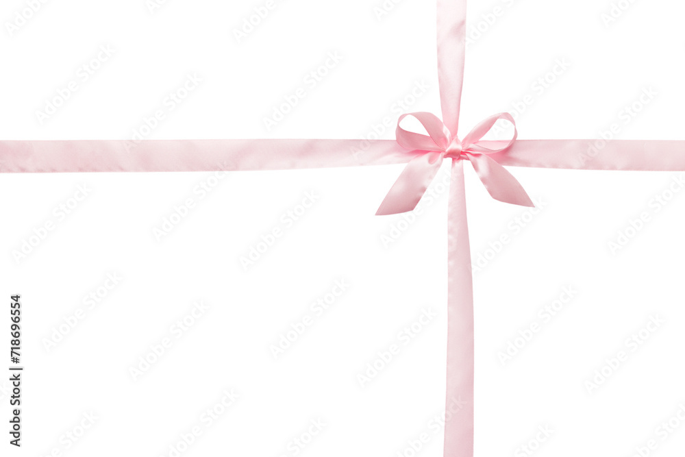 Red ribbon bow isolated on white background. empty space for design Red ribbon bow isolated on white background. empty space for design