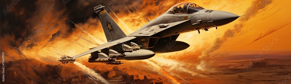 The dynamic image of a stealth fighter aircraft in flight, showcasing its aerodynamic prowess. The dynamic image of a stealth fighter aircraft in flight, showcasing its aerodynamic prowess.