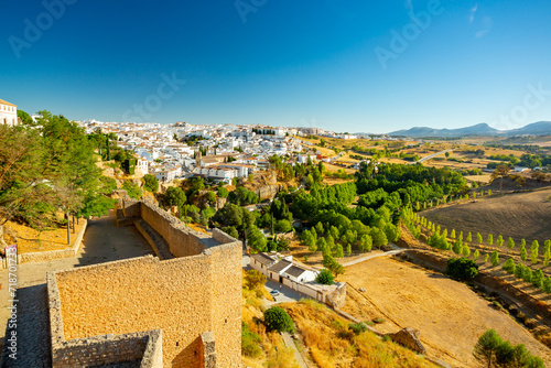 Ronda, Spain. View over the white houses	