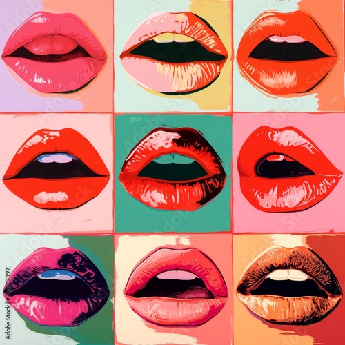 Pop art lips.