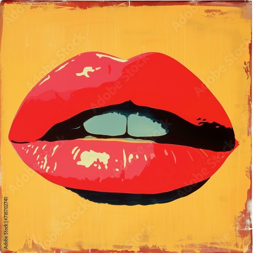 Wallpaper Mural Pop art lips. Torontodigital.ca