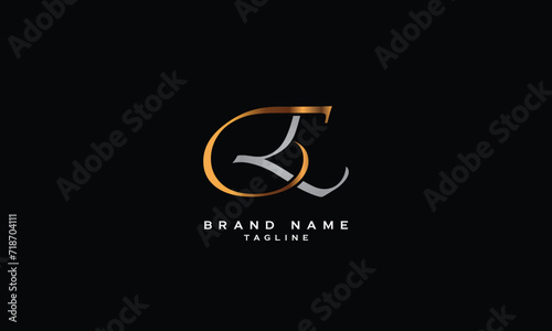 CL, LC, Abstract initial monogram letter alphabet logo design
