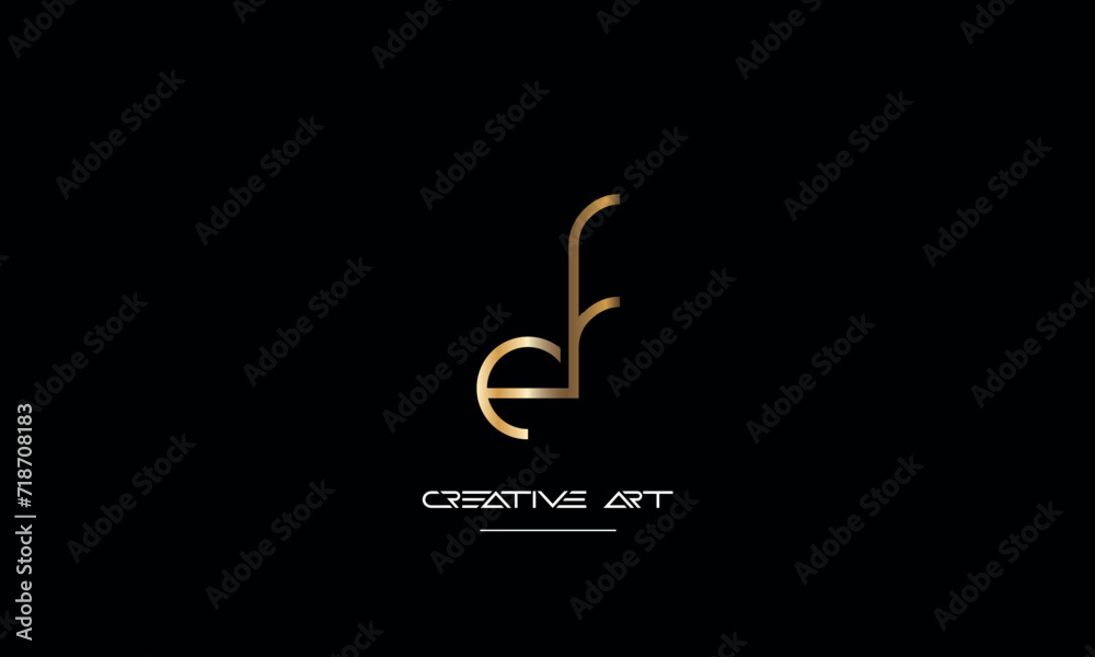 EF, FE, E, F abstract letters logo monogram EF, FE, E, F abstract letters logo monogram
