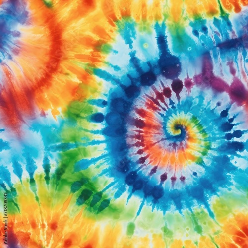 Vibrant Tie-Dyed Background With Spiral Design