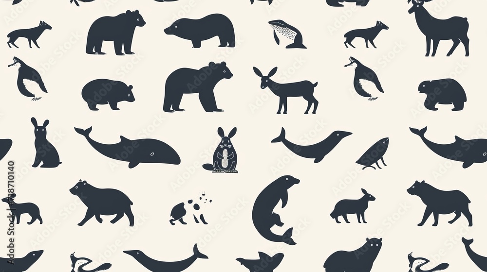 Seamless animal pattern Seamless animal pattern