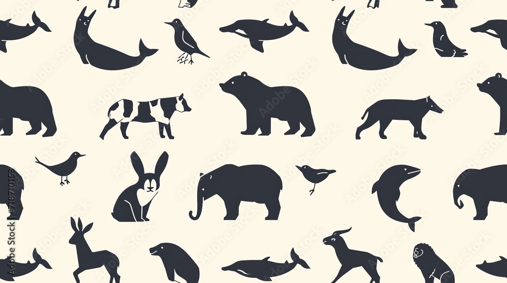 Seamless animal pattern