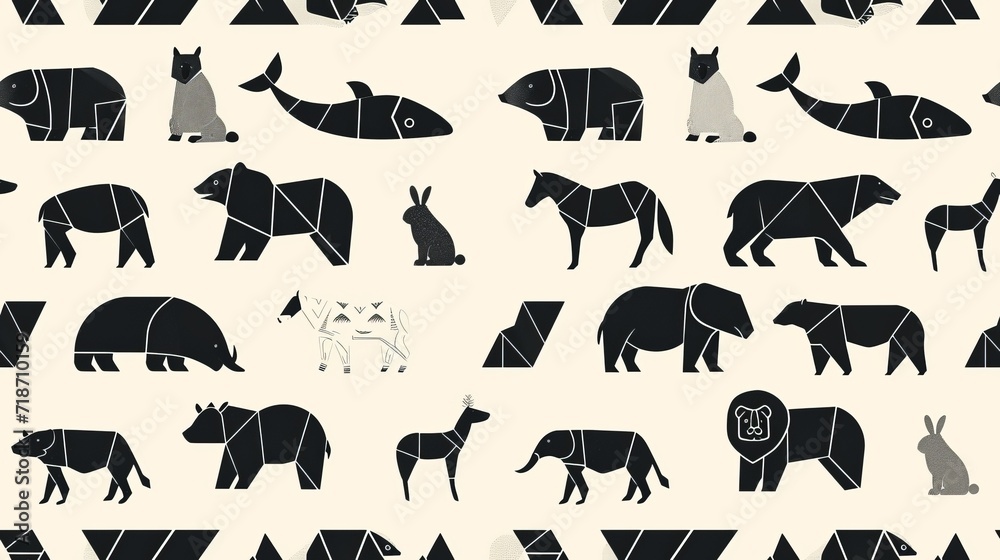 Seamless animal pattern