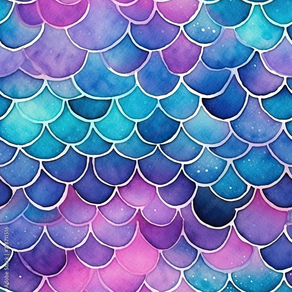 Close-Up of Blue, Purple, and Pink Scales Pattern Close-Up of Blue, Purple, and Pink Scales Pattern