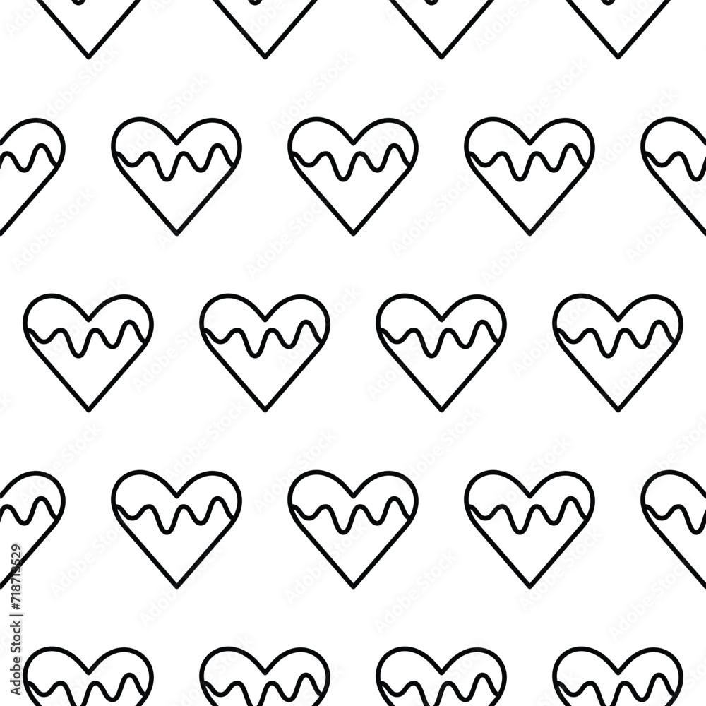 love seamless pattern , valentine day background, chocolate love, wallpaper