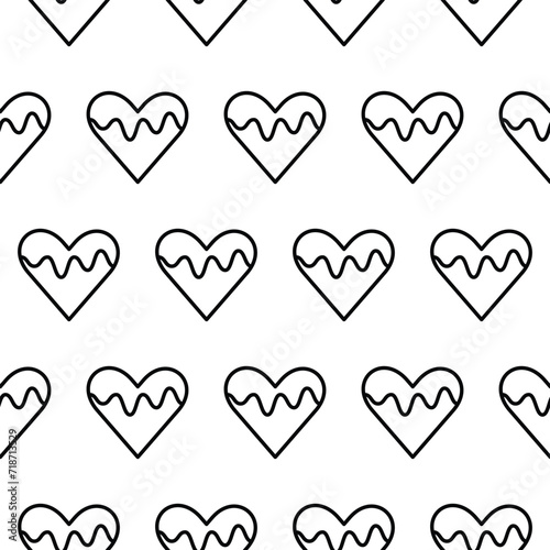love seamless pattern , valentine day background, chocolate love, wallpaper
